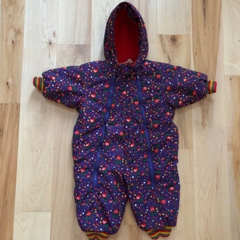 Vintage Hanna Andersson Floral Snowsuit